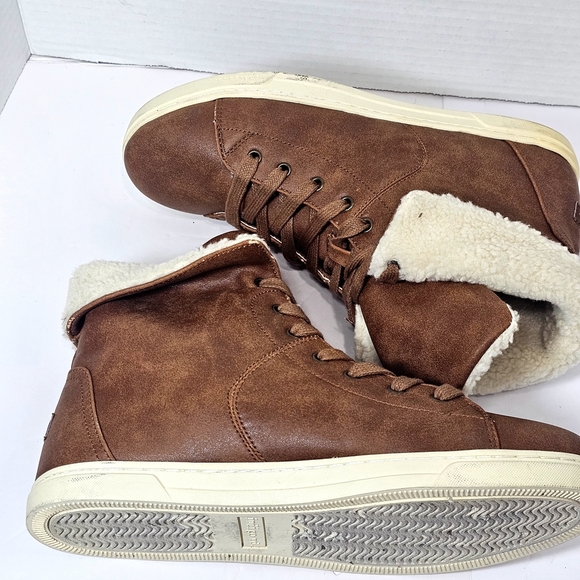 Indigo Brown Ankle Boots with Cream Lining - Picture 3 of 12